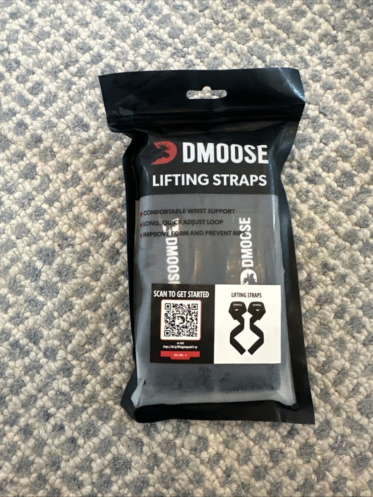 DMOOSE Weight Lifting Straps Black