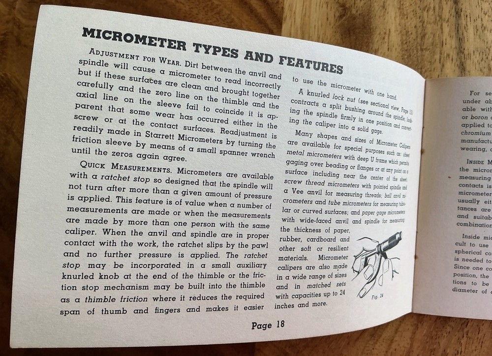 Starrett Precision Tools Booklet: The Tools and Rules for Precision Measuring