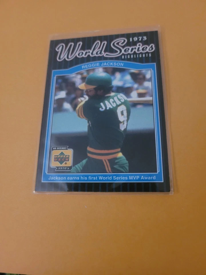!!!     REGGIE JACKSON   UPPER DECK  WORLD SERIES  BASEBALL CARD $$
