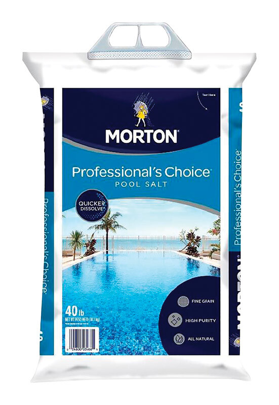 Morton 12466 Professionals Choice Granule Pool Salt 40 lb