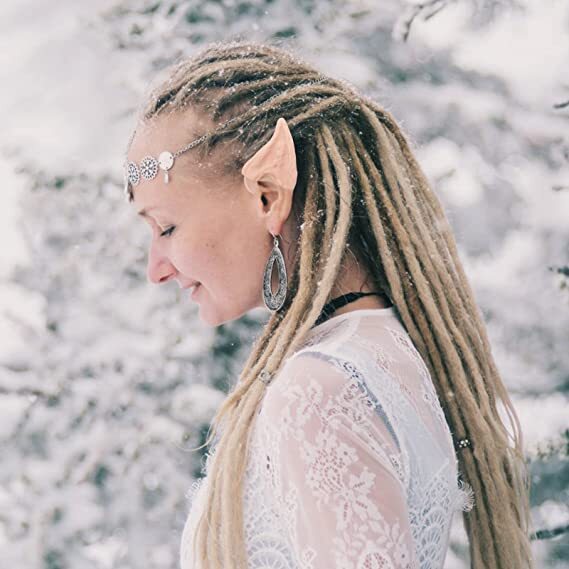 Halloween Cosplay Elf Ears Latex Hobbit Pixie Fairy Vulcan Alian Costume Props