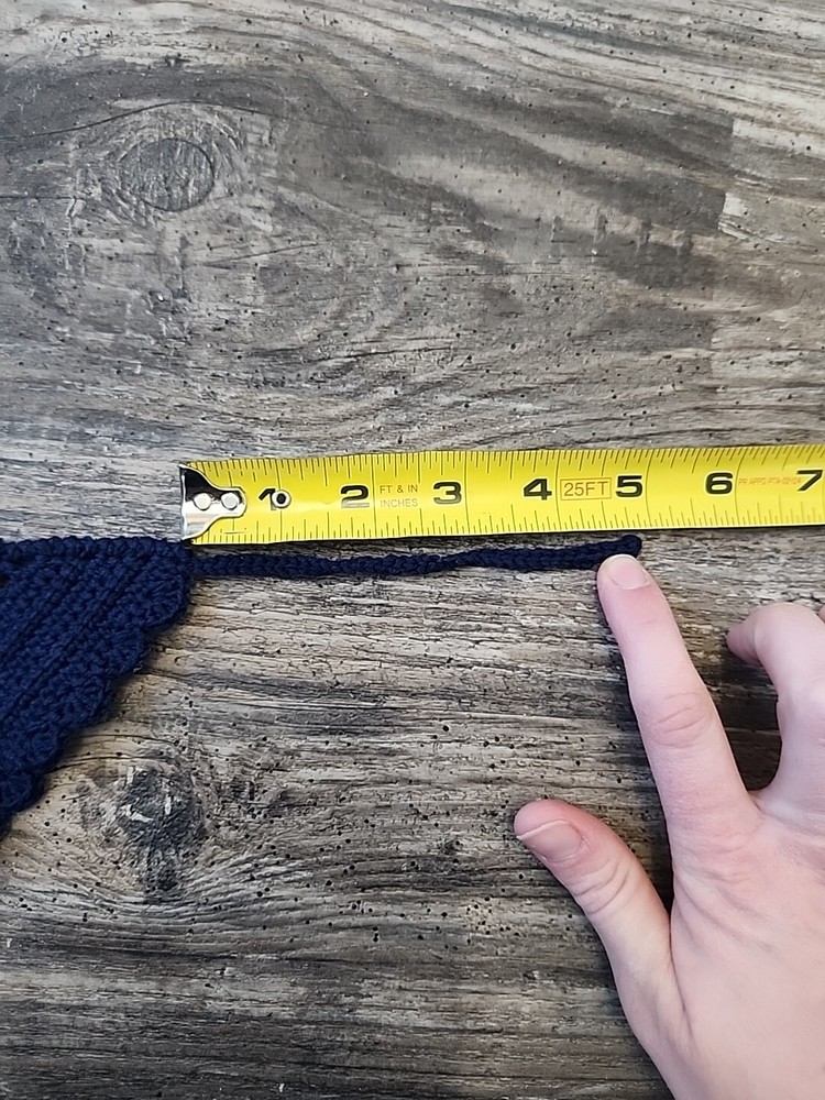 Medium Crocheted bandana Navy