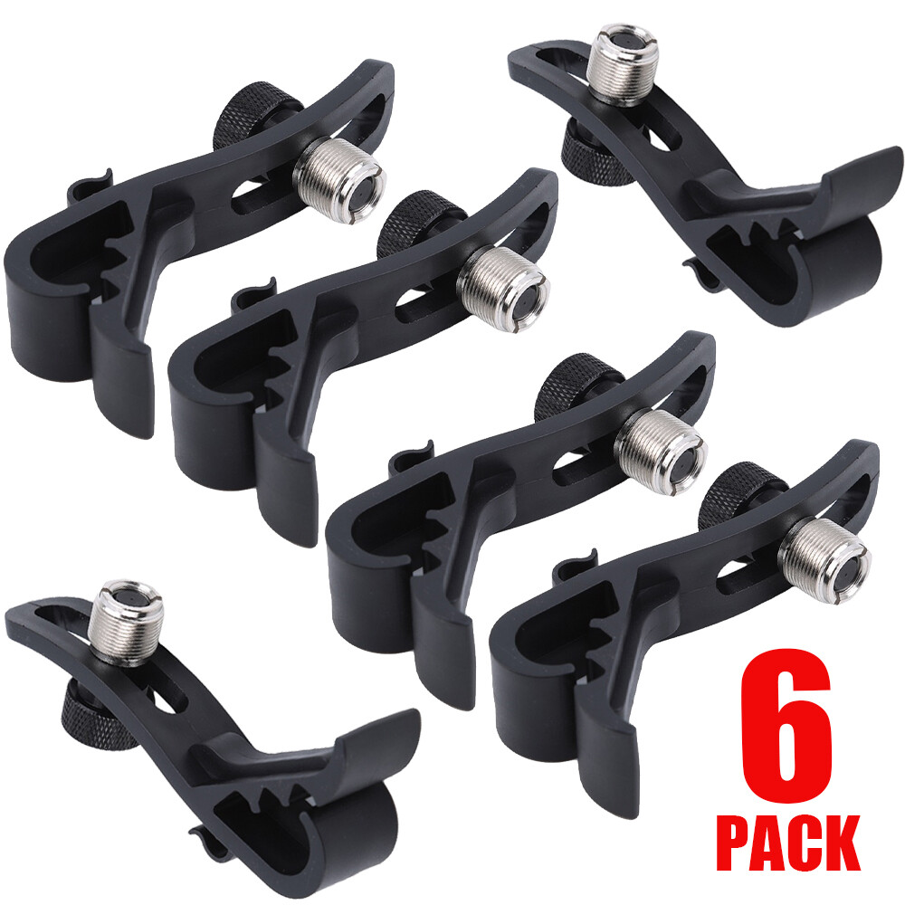 6x Drum Microphone Clip Microphone Drum Mount Drum Rim Mic Clips Drum Micro