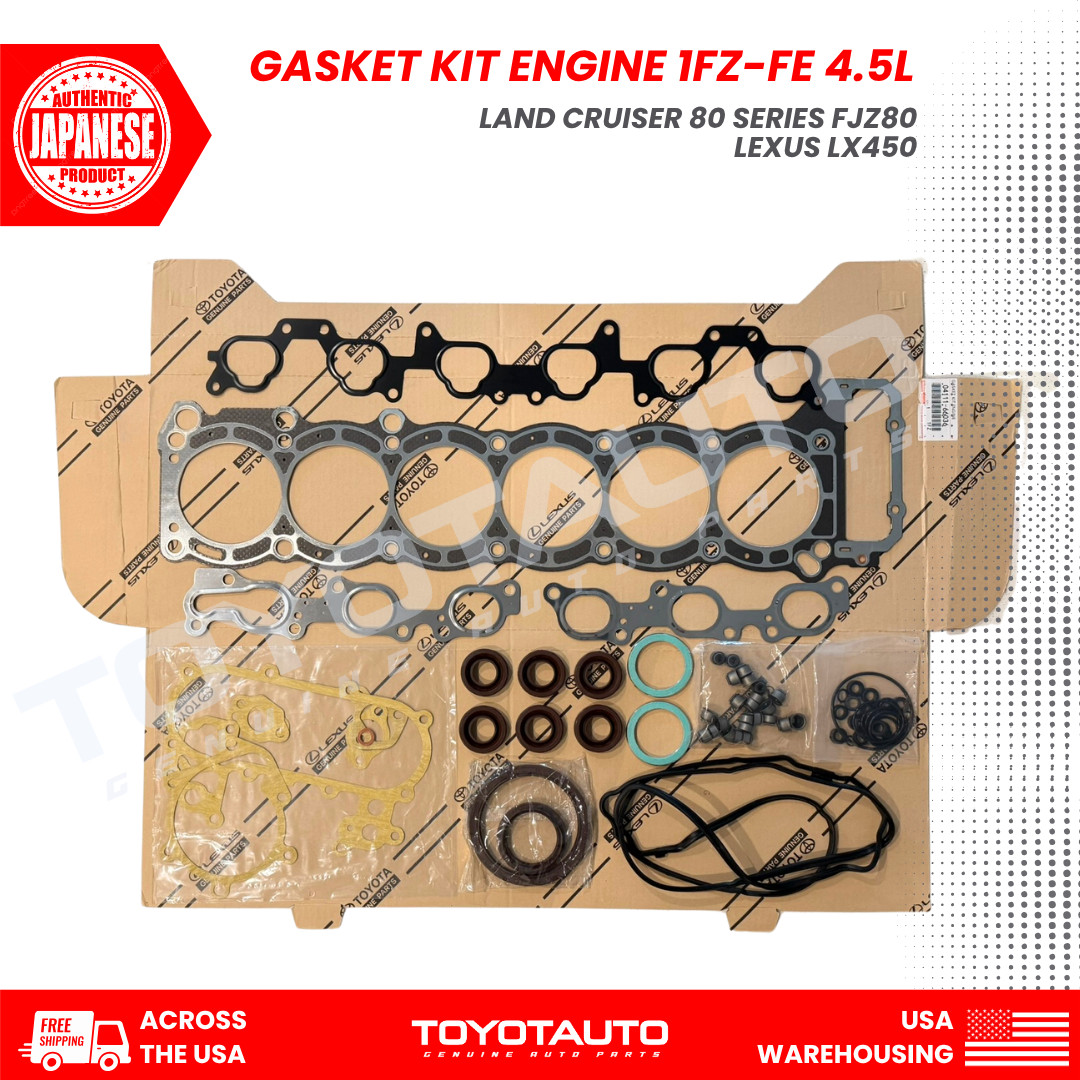 Toyota Land Cruiser LX450 FJZ80 1FZ OEM Full Gasket Kit 04111-66036 04112-66036