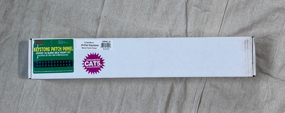 24-PORT KEYSTONE BLANK PATCH PANEL CBPNL-24