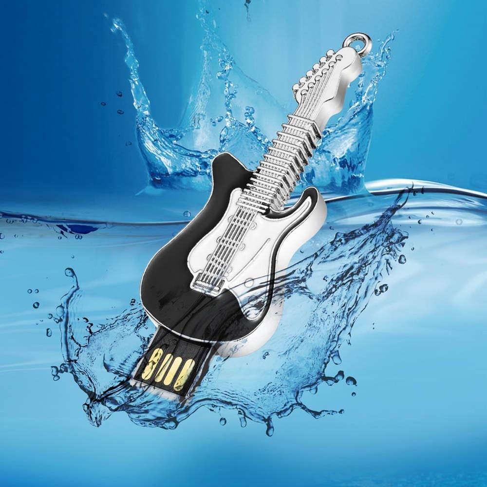 USB Flash Drive, Guitar Shape 64GB USB2.0 USB Memory Stick Date Storage Pendr...