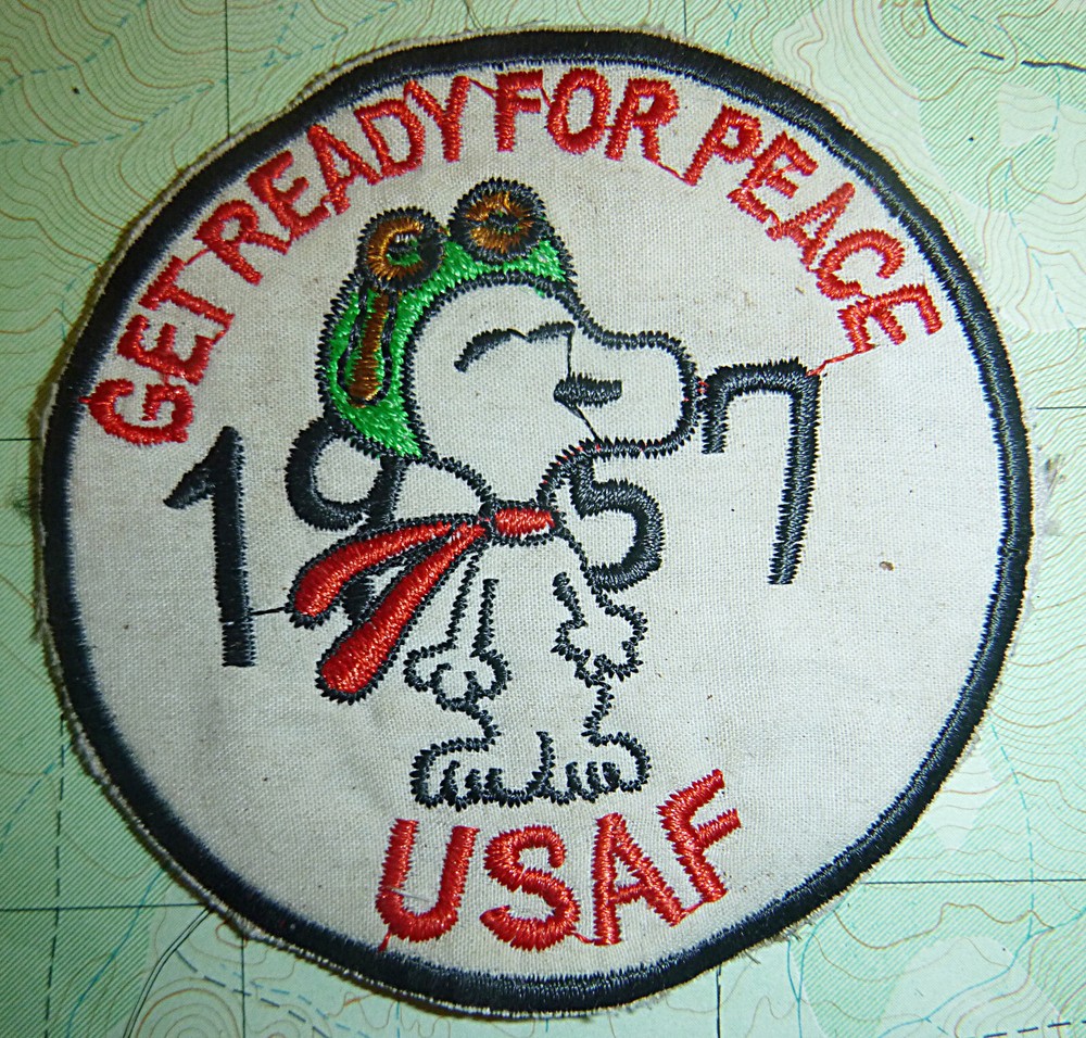 SNOOPY PATCH - Patch - Get Ready For Peace - USAF 1957 - Vietnam War - M.377