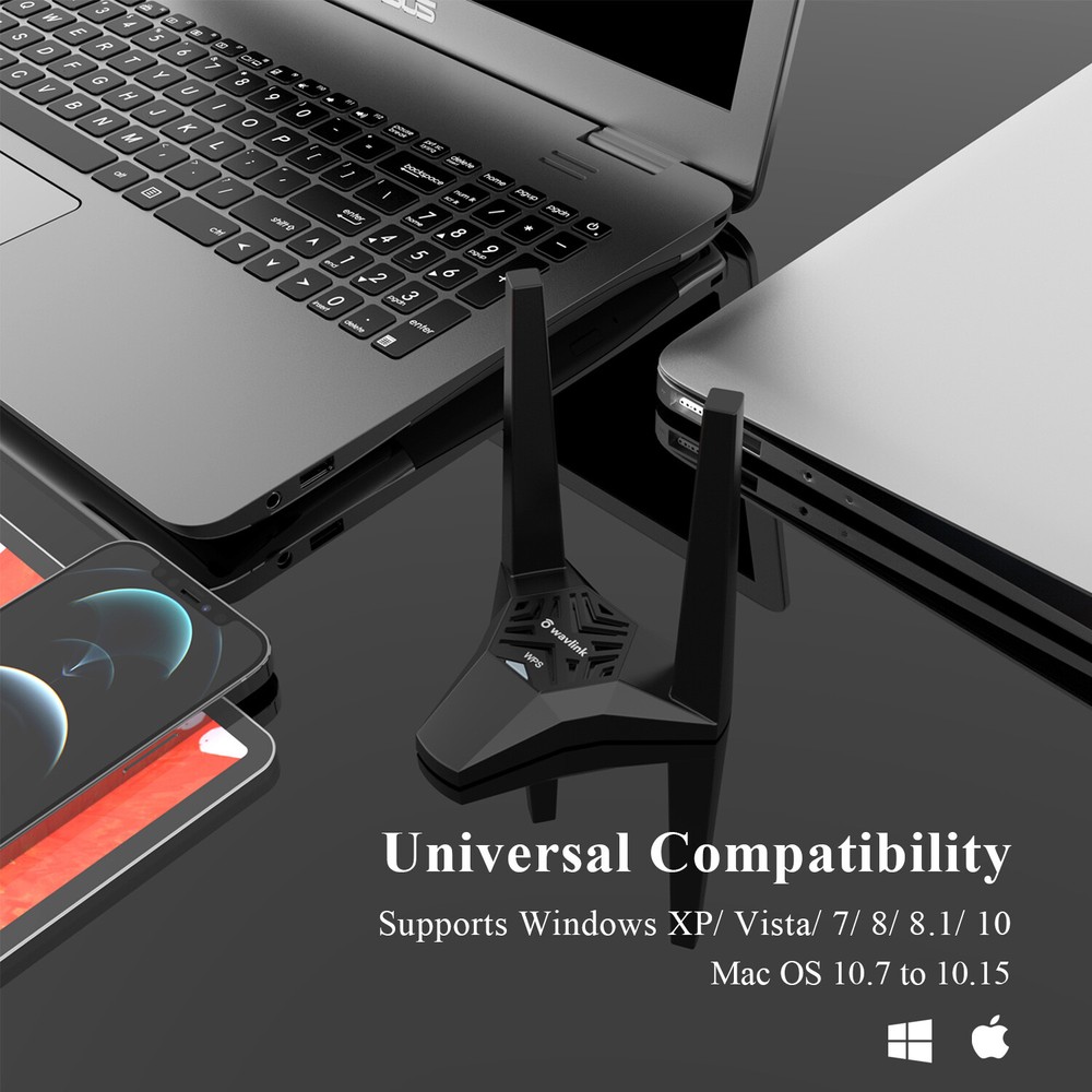 WAVLINK USB3.0 WiFi Adapter AC1300 Wireless USB Network Adapter for Desktop PC