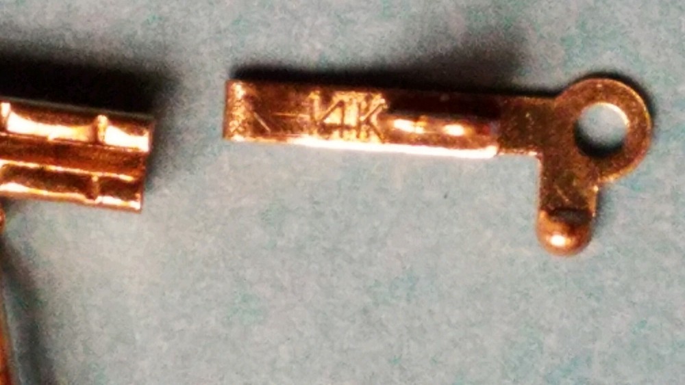 Solid 14K Gold 9x2mm Square Box Clasp for Necklace Barrel Clasp