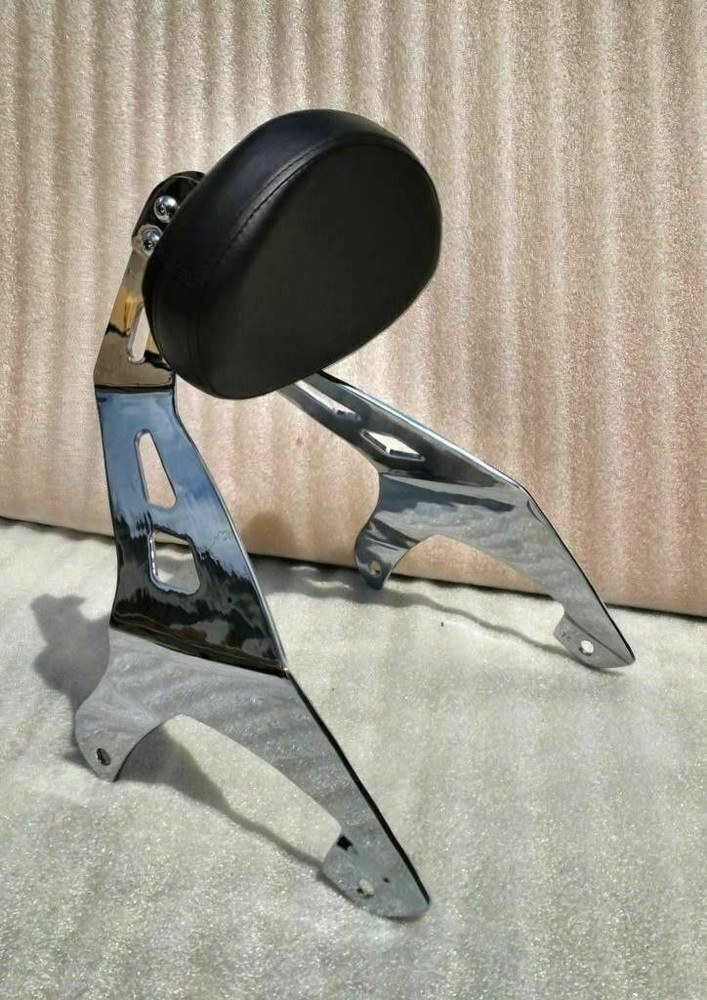 CHROME FIXED MOUNT PASSENGER BACKREST CUSTOM PAD 4 Raider SCL YAMAHA RAIDER SCL