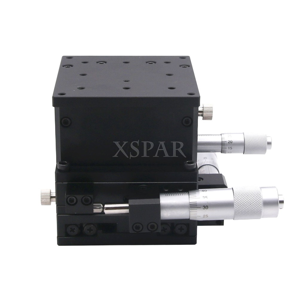 XYZ 3-Axis Manual Linear Stage 80x80mm Linear Stage w/Roller Bearing SEMXYZ-80