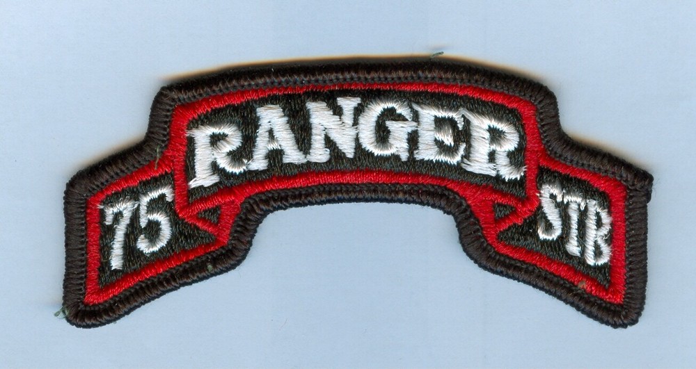 NEW ISSUE SSI:  75th RANGER REGT "SPECIAL TROOP BN" SCROLL - HOOK REVERSE ... X