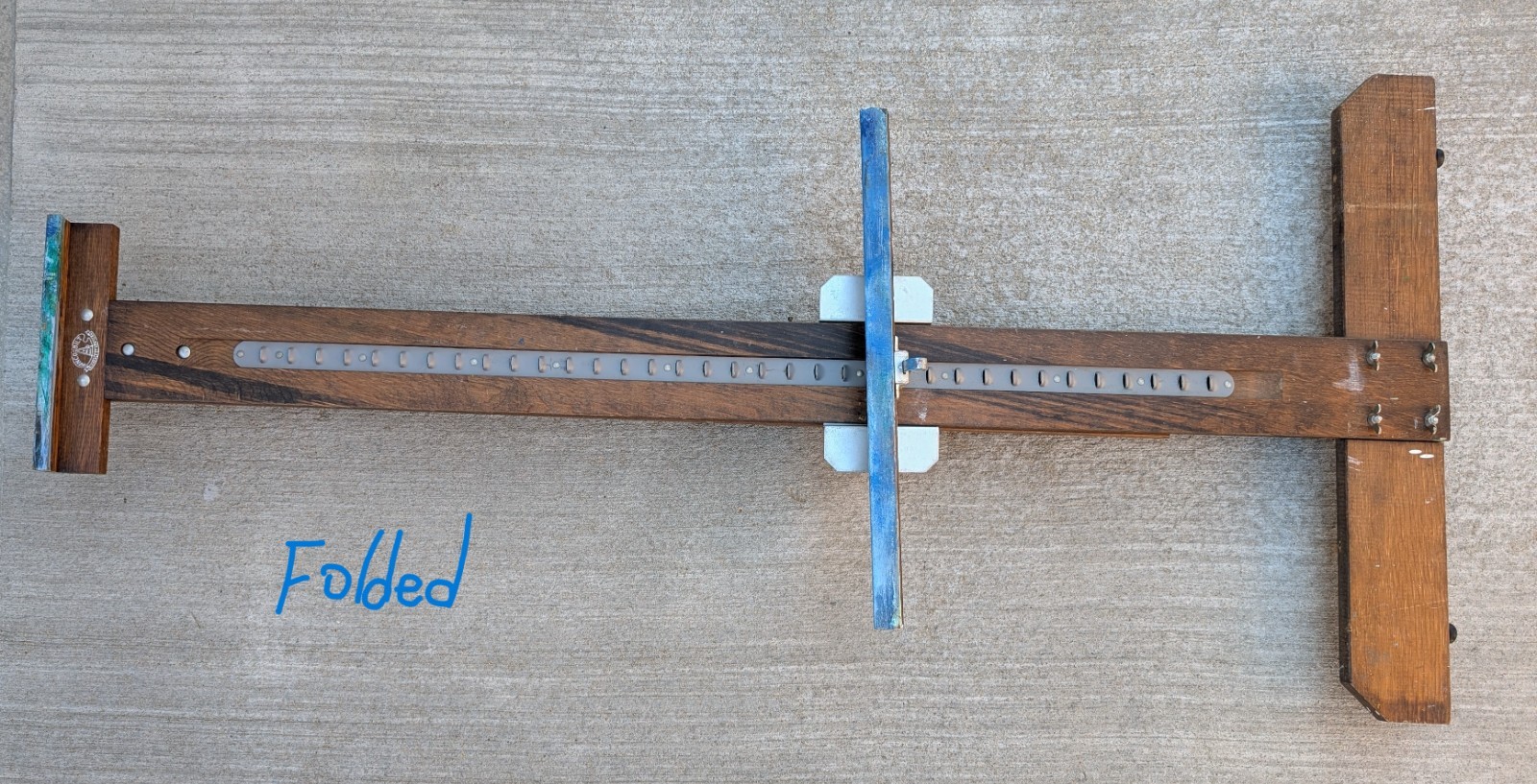 Antique Anco Bilt Large Wooden Floor Easel Folding Artist Studio Decor 4 - 8 ft