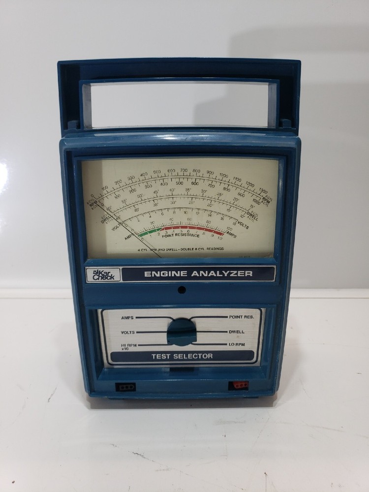 Vintage Kar Check Engine Analyzer Blue Untested