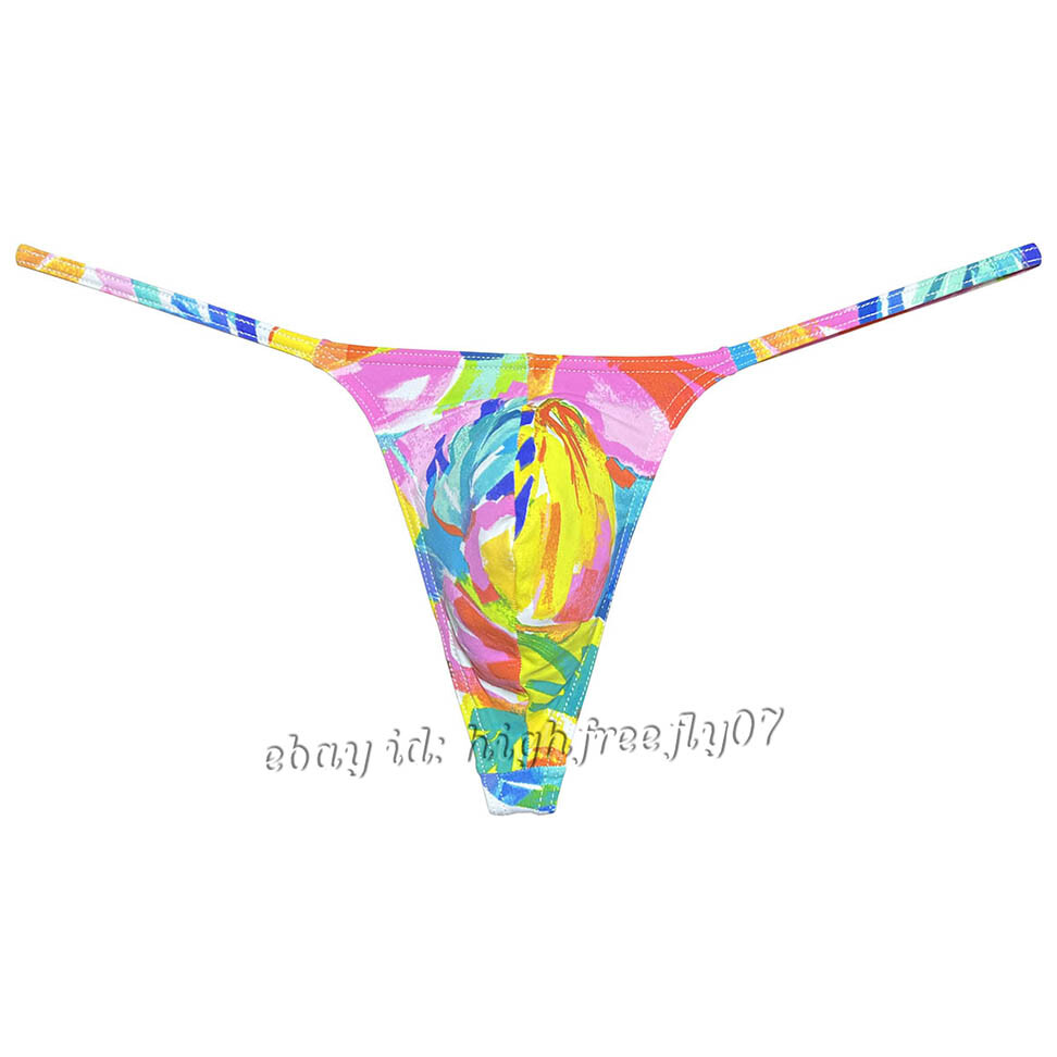 Men Slim Pouch Thong Underwear Strap Bikini Underpants Minimum Coverage G-String