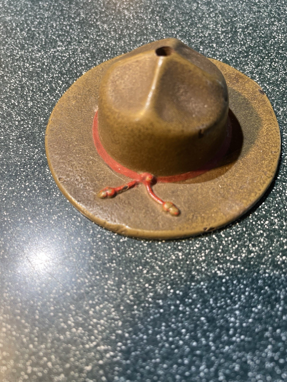 WW I Doughboy Soldier Infantry Hat Paperweight Original Paint Great Condition