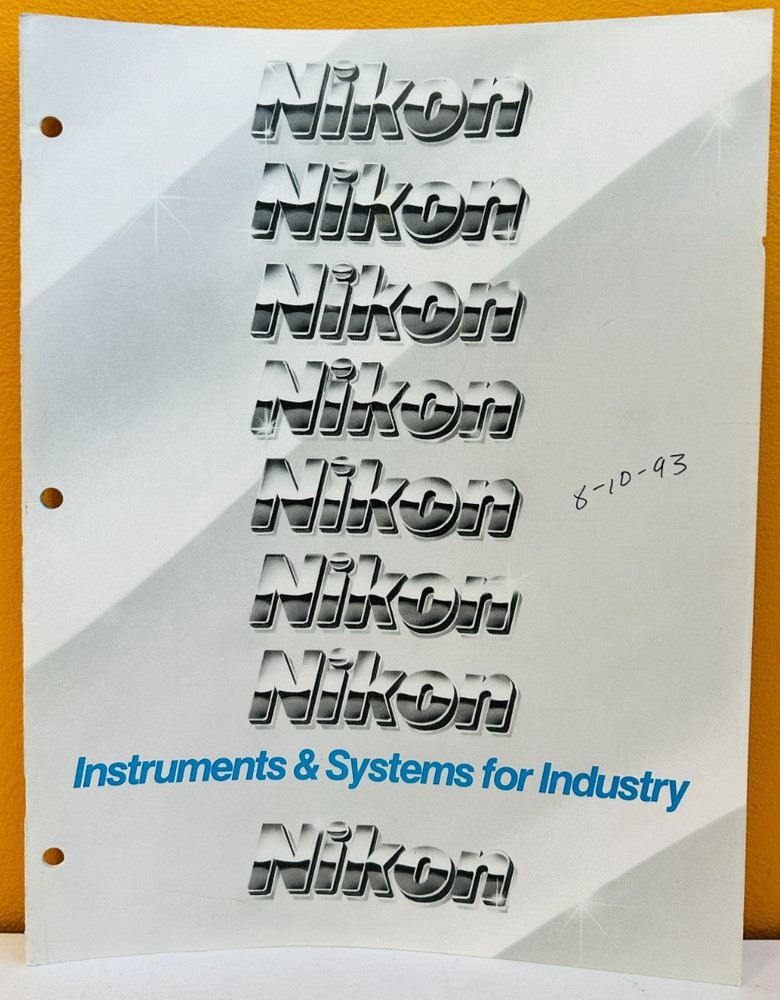 Nikon 1993 Instruments & Systems for Industry Catalog.