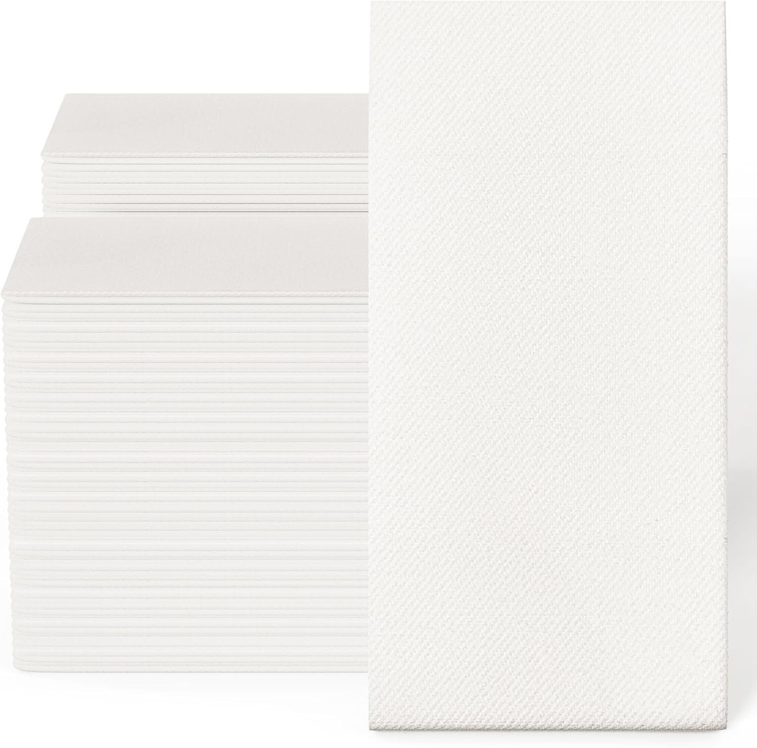 100-Pack Disposable Linen-Feel Guest Towels, 12" x 17" Cloth-Like Hand Bathro...