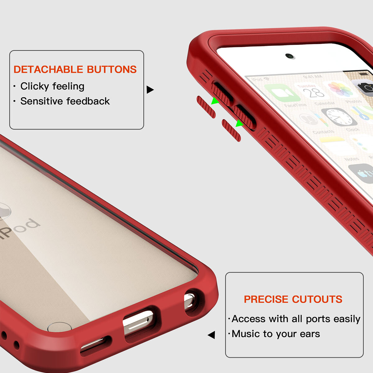 For Apple iPod Touch 7th/6th/5th Generation Case Shockproof Heavy Duty Cover