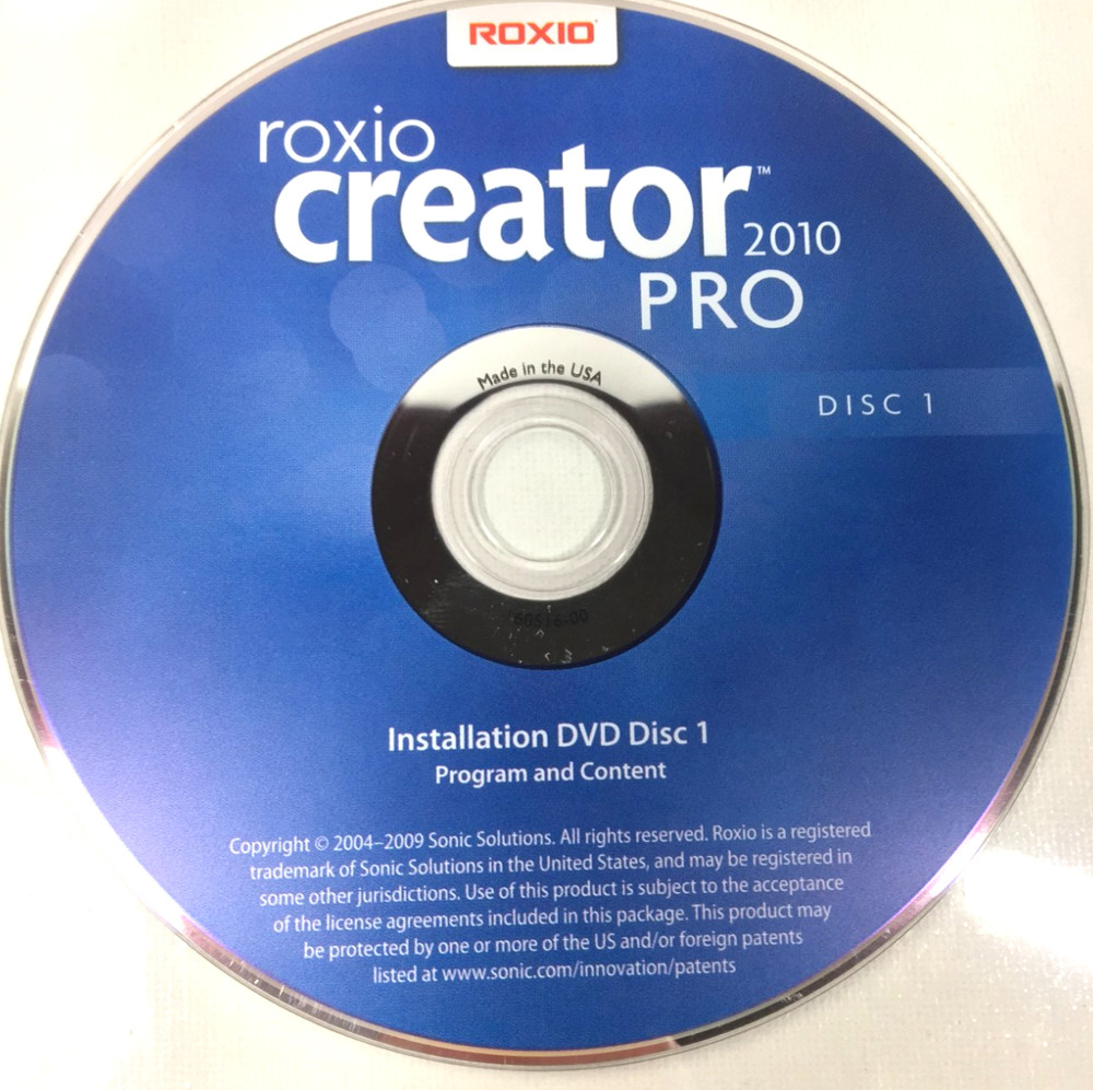 Roxio Creator Pro 2010 Software For Windows With Box & Instructions