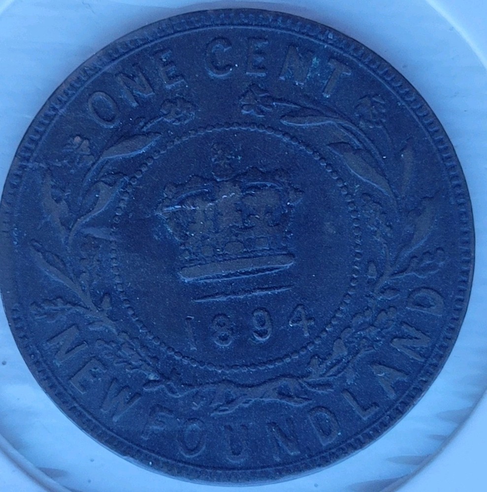 A Nice NEWFOUNDLAND 1894 LARGE CENT BRONZE KM# 1 NICE QUALITY