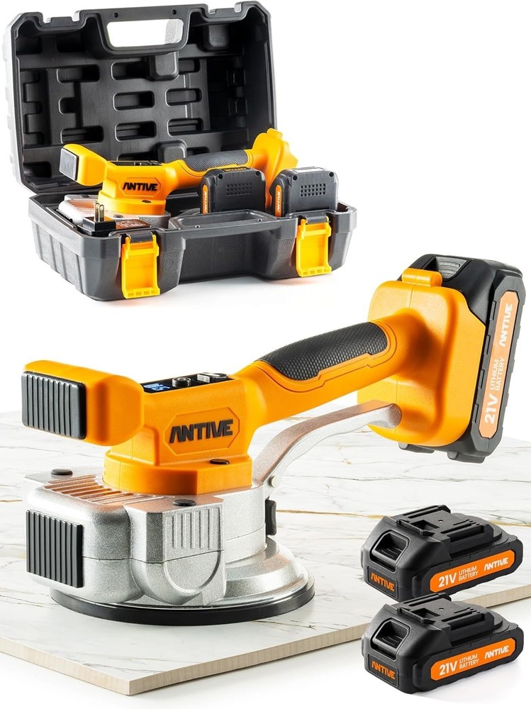 PowerVibe Tile & Surface Leveler: 21V Cordless Vibration & Suction Tool