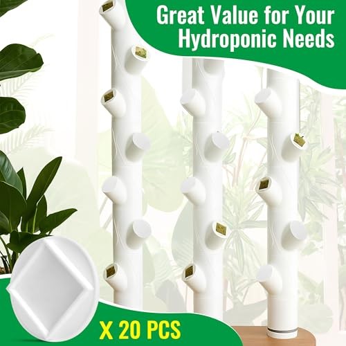 20pcs Caps Compatible with Gardyn yPod Hydroponic System, ABS-Plastic Covers