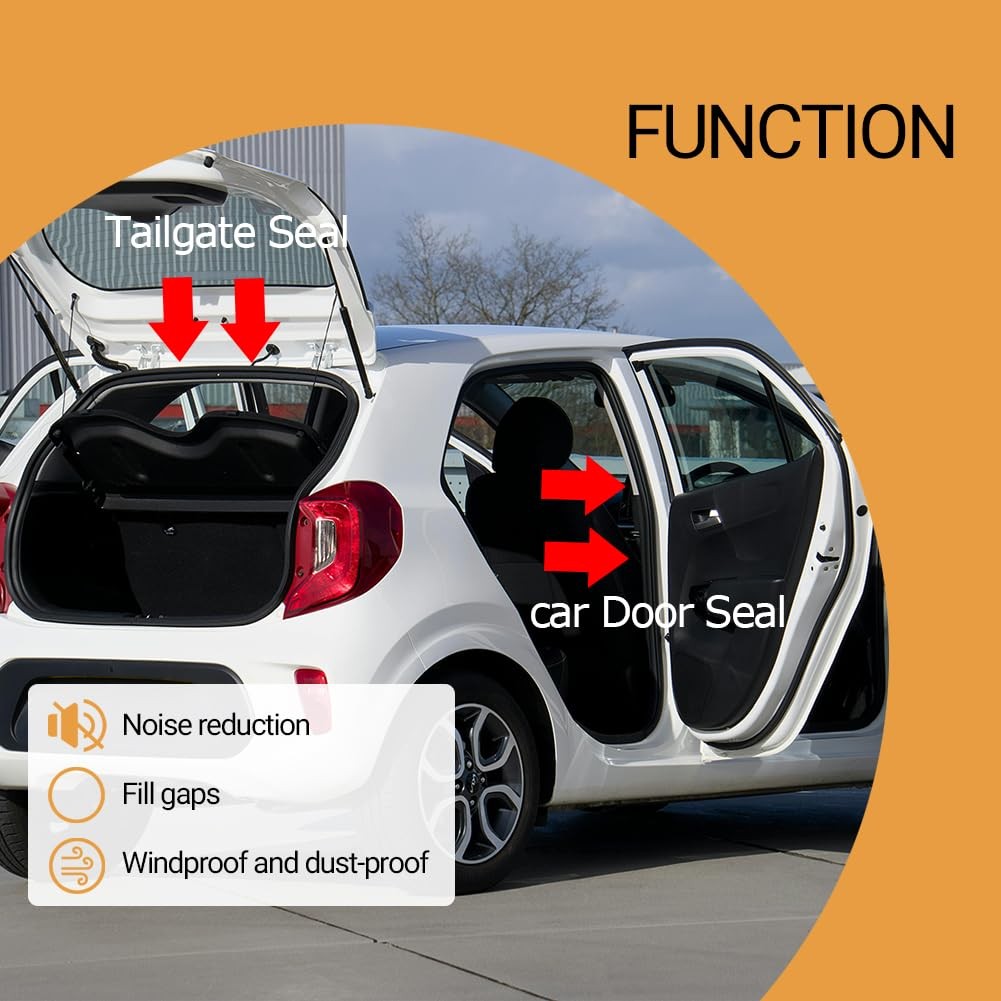 D Shape Rubber Weather Stripping, Self-Adhesive Seal Strip, Rubber Gasket for...