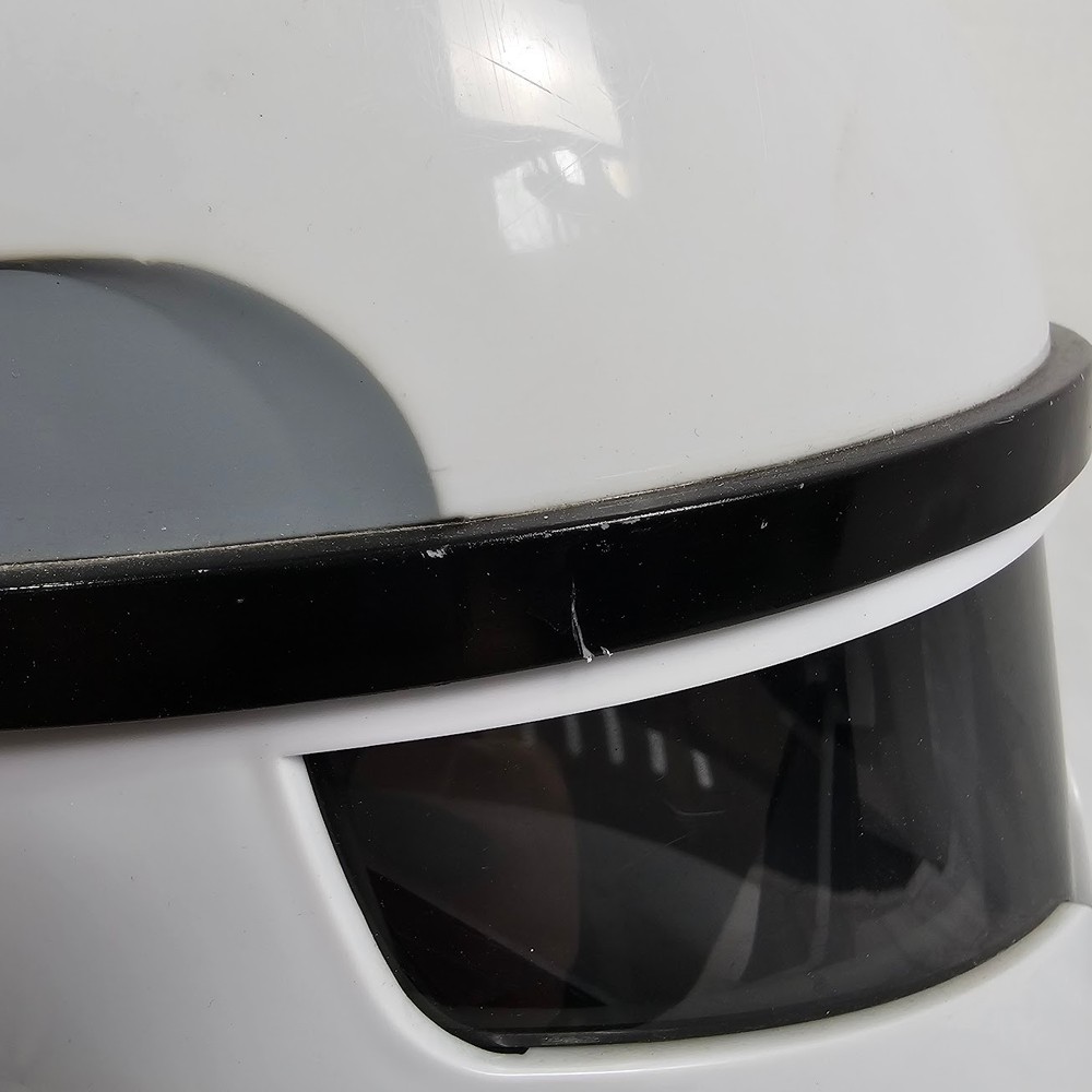 2008 Hasbro White Star Wars Clone Trooper Electronic Helmet - TESTED & Working