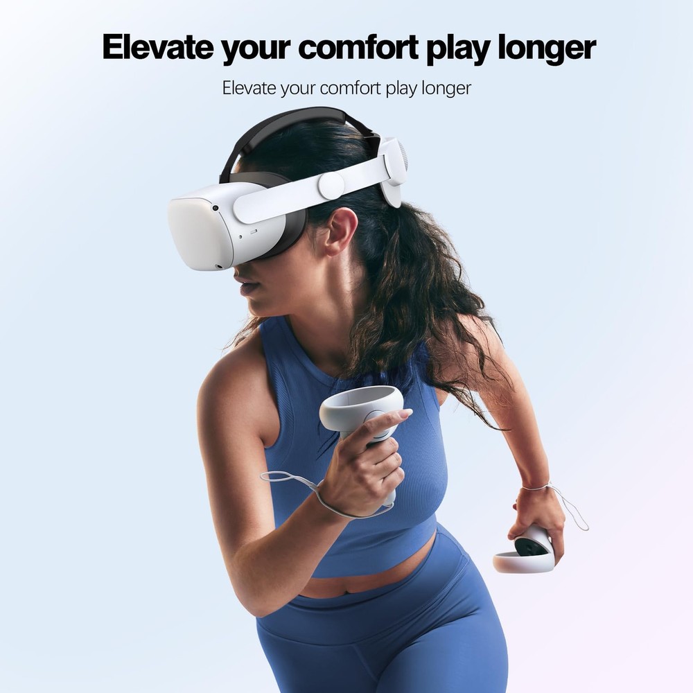 Head Strap with Oculus Quest 2,Meta Quest 2 Adjustable Elite Strap for Enhanc...