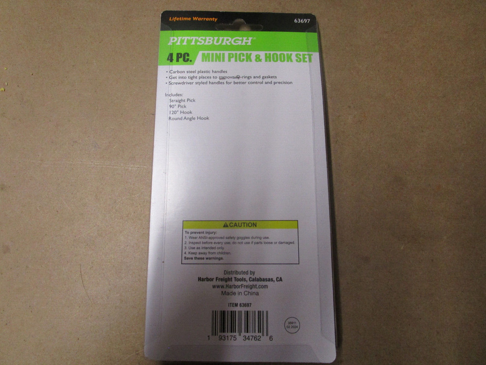 Pittsburgh Mini Pick and Hook Set 4 Piece