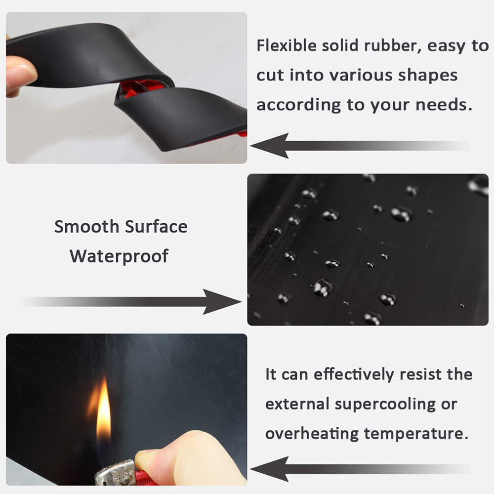 Self Adhesive Rubber Strip Pads Adhesive Backed Solid Seals Gasket - All Sizes