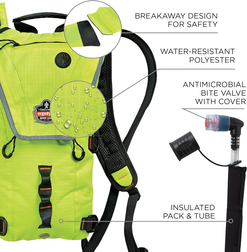 Chill-Its 5156 Hydration Backpack with Storage, Low Profile Pack, High Visibilit