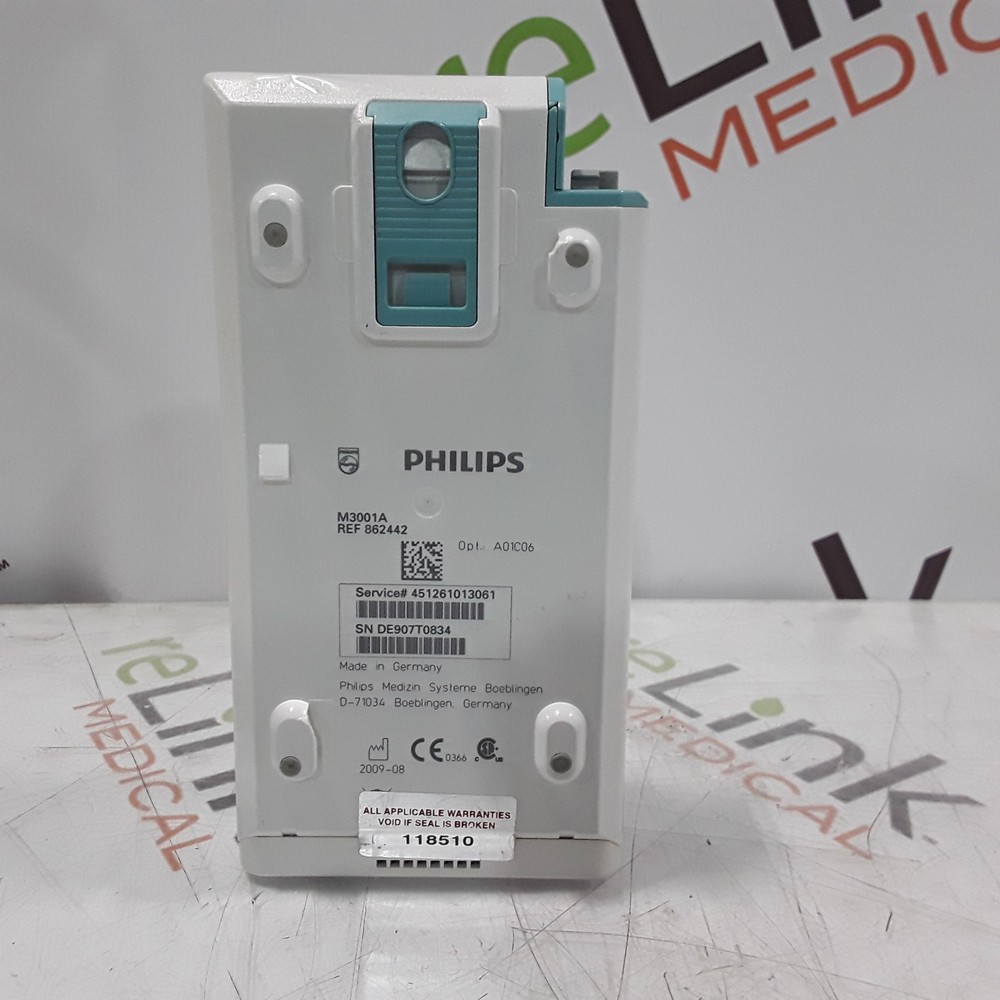 Philips M3001A-A01C06 Fast SpO2, NIBP, ECG, Temp, IBP MMS Module