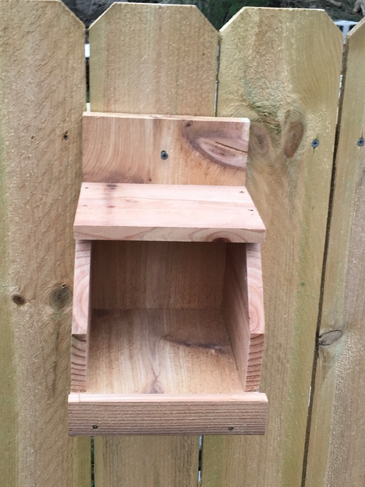 Cedar Robin Cardinal Dove Nesting Box roasting Platform Wood ￼