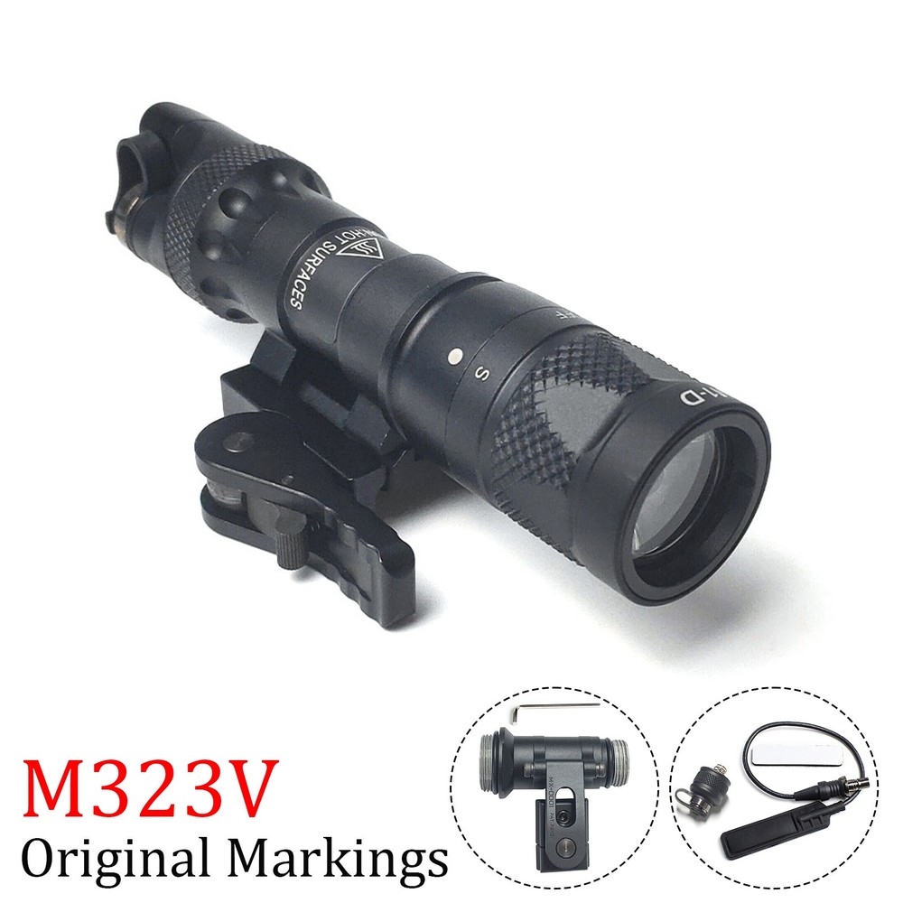 M323V LED Flashlight W/ Switch mini Weapon Light With QD mount + SS M-ax Bracket