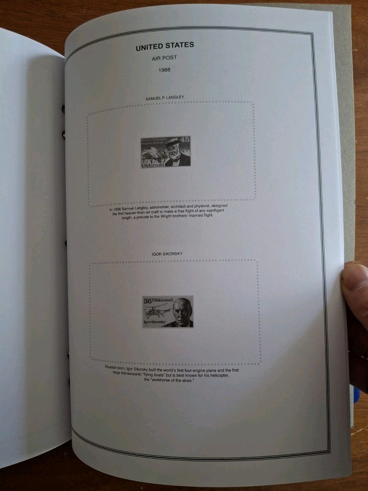 HE Harris Stamp Album US Plate Block Part B 1964 1989 Pages and Binder