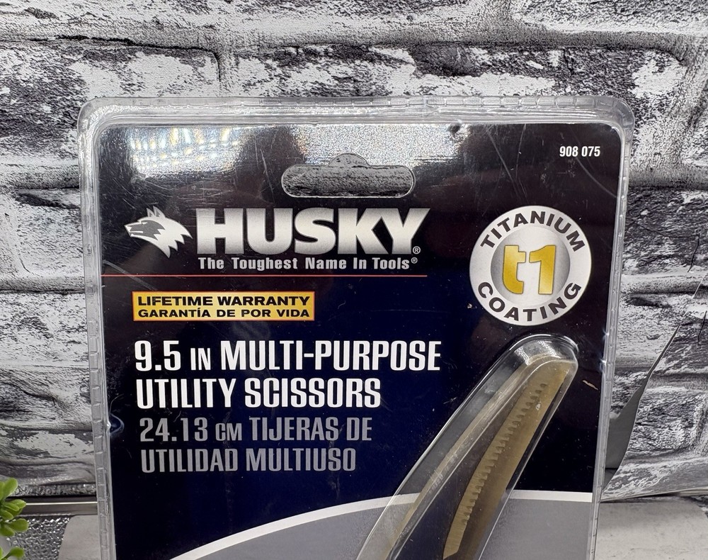 Husky 9.5” Multi Purpose Utility Scissors Titanium Coating T1 NEW