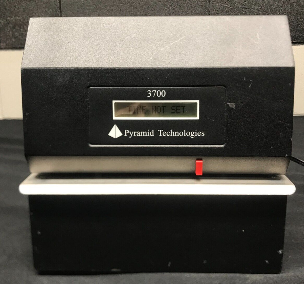 Pyramid 3700 Time Clock and Document Stamp - Black