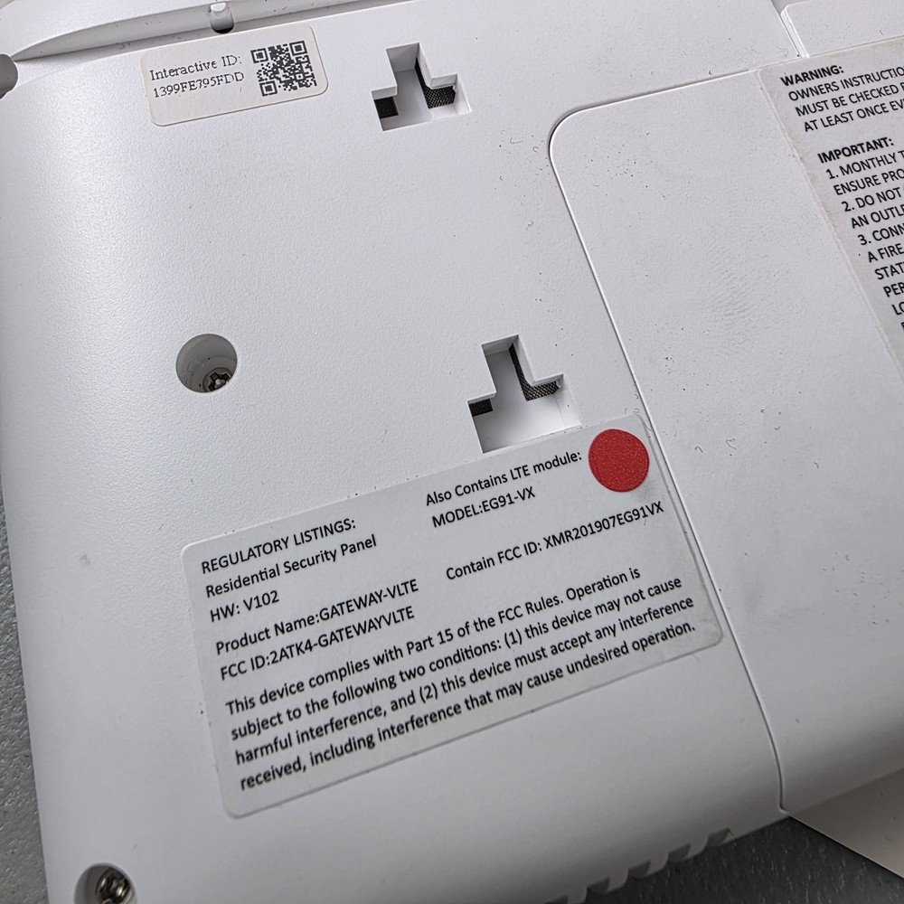 ALDER GATEWAY VLTE Residential Alarm Security Control Panel Armed - No Code