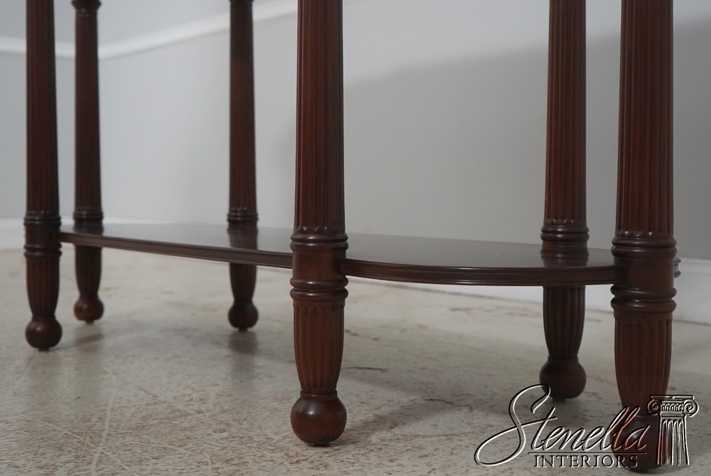 71992: HARDEN Marble Top Cherry 1 Drawer Console Serving Table