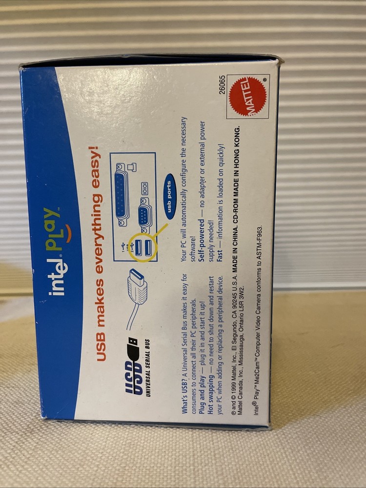 Genuine Mattel Intel Play Me2Cam Computer Video Camera **READ**