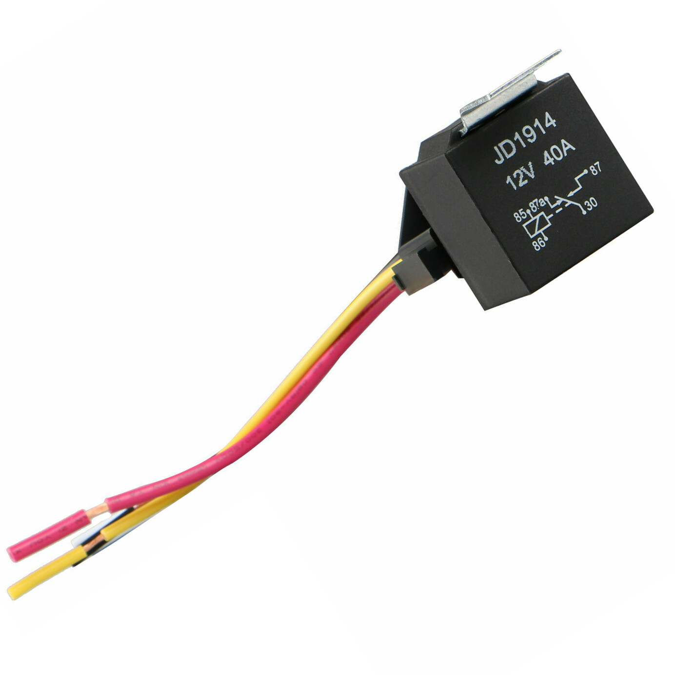 5 Pack 12V 30/40 Amp 5-Pin SPDT Automotive Relay w/ Wires & Harness Socket Set