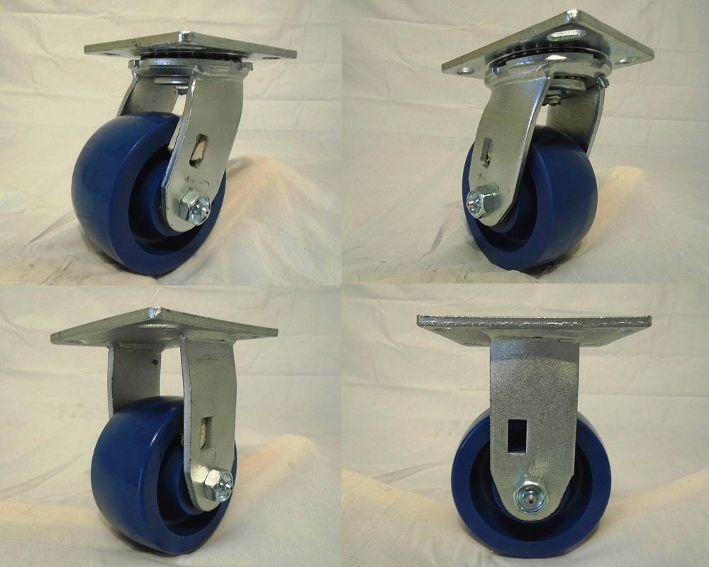 4" x 2" Swivel Casters w/ Solid Polyurethane Wheel (2) Rigid (2) 700lb Tool Box
