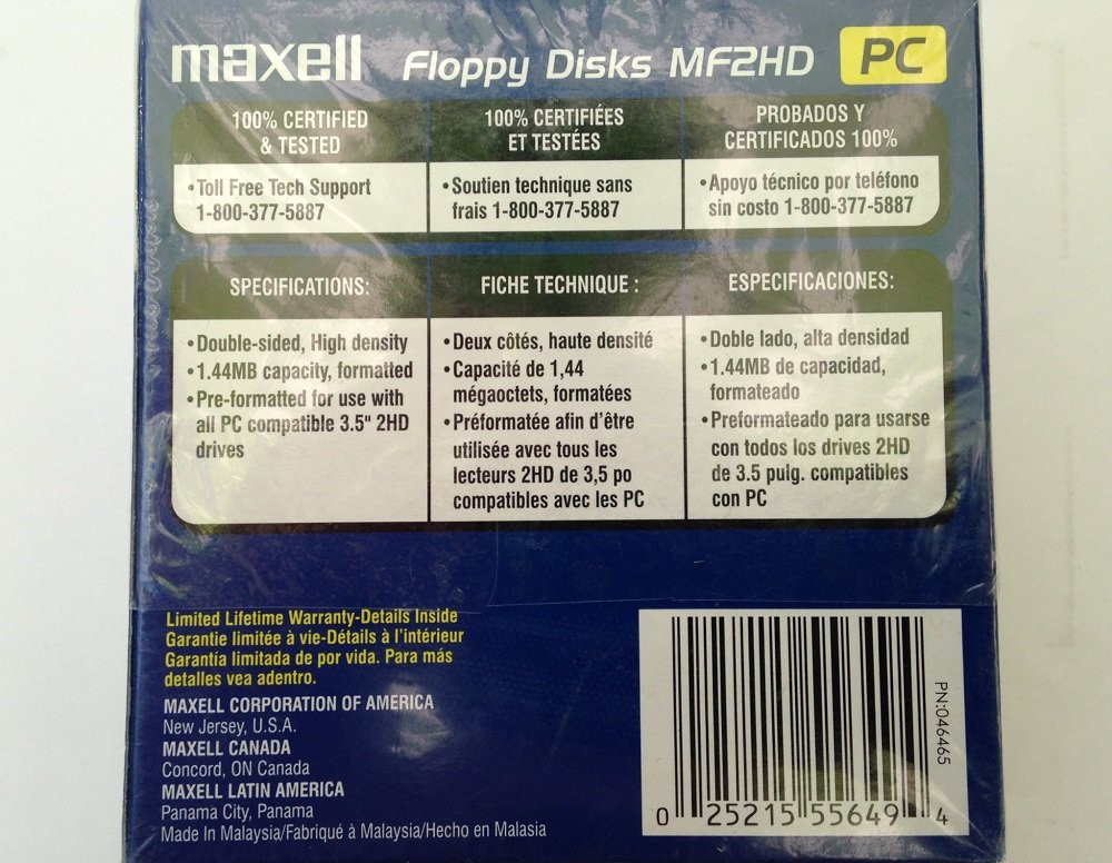 Maxell 3.5 Hd 1.44Mb Pre-formatted Mf2hd 10-Pack Electronics