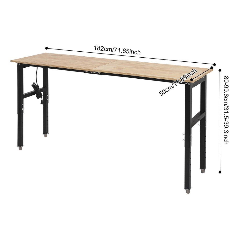 Adjustable Workbench Heavy Duty Work Bench Workbench Freestanding 907kg/2000lbs