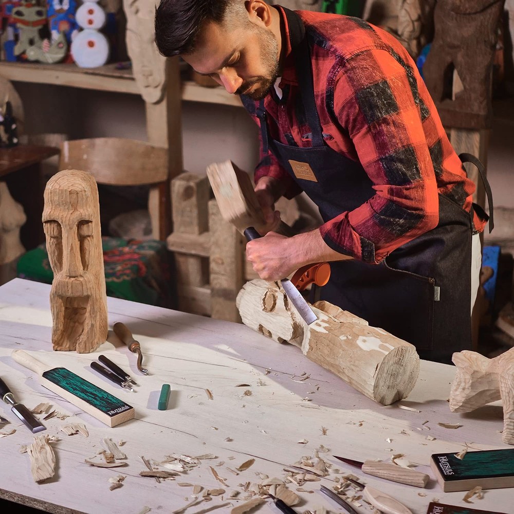 Double Sided Leather Strop Paddle Kit - Get Razor-Sharp Edges, Ergonomic Hand...