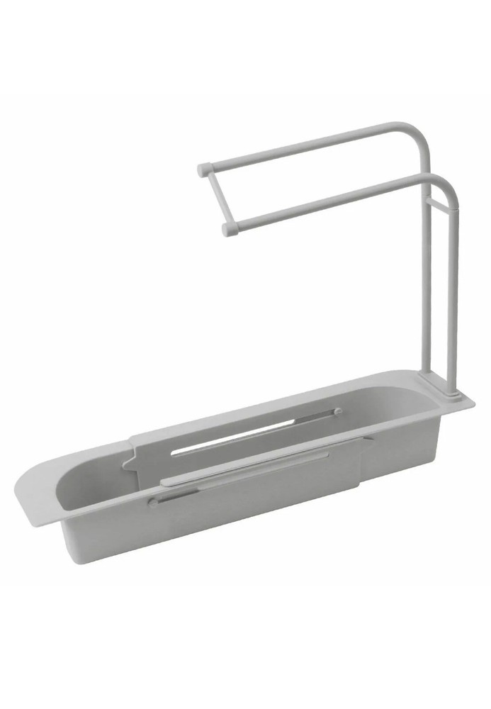Kitchen Expandable Telescopic Sink Rack Shelf Sponge Drain Storage Basket Holder