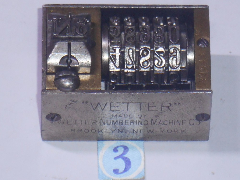 WETTER | letterpress numbering machine | 3