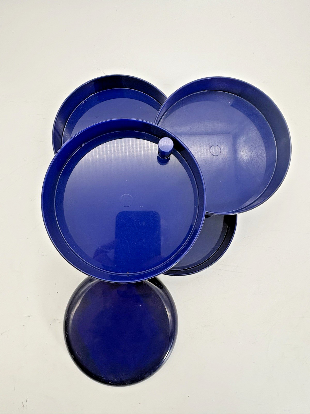 InterDesign Swivel Organizer , Dark Blue Rotating Desk Caddy - Functional